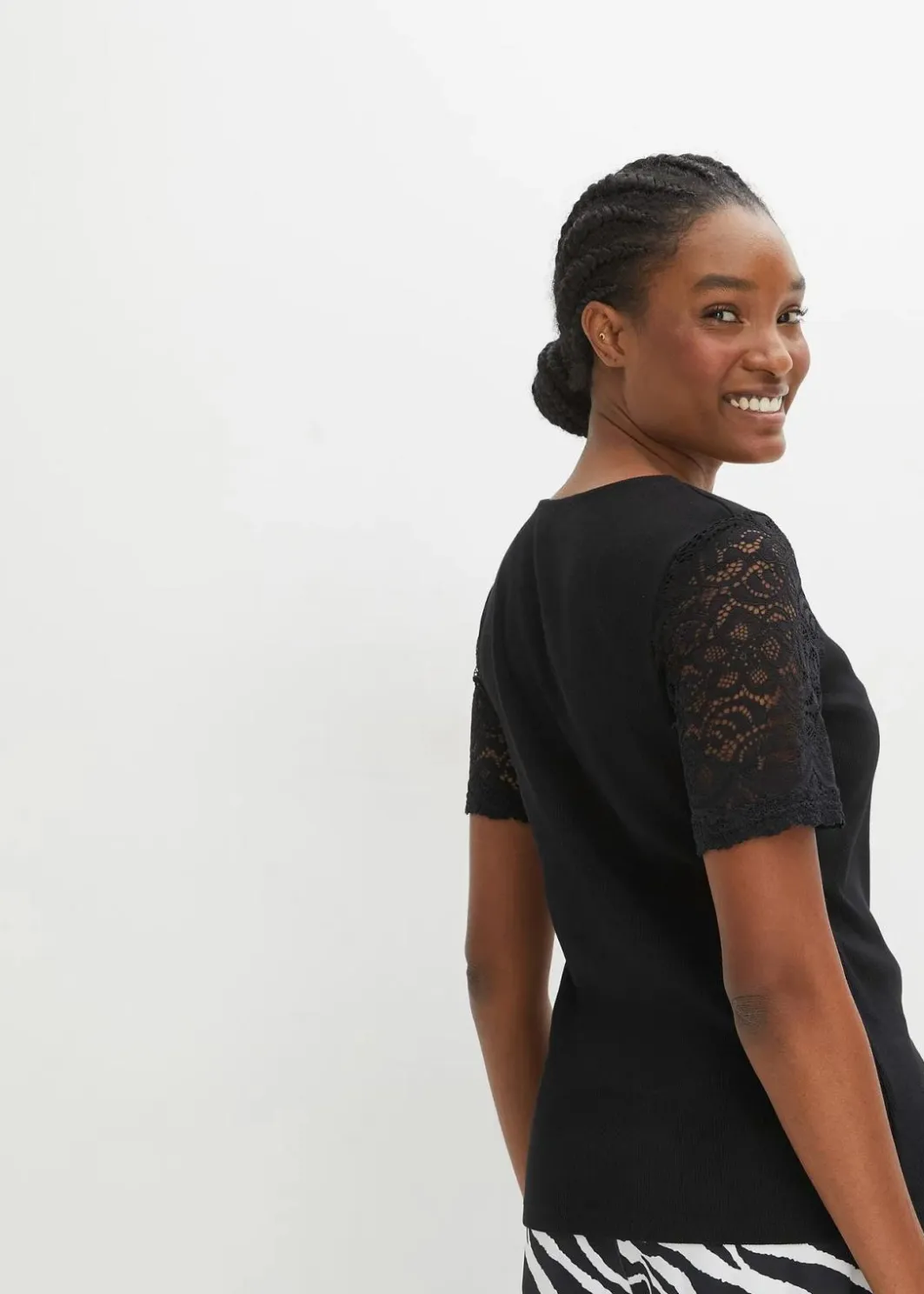 Damen bonprix Shirts & Tops|Rippshirt aus Baumwolle