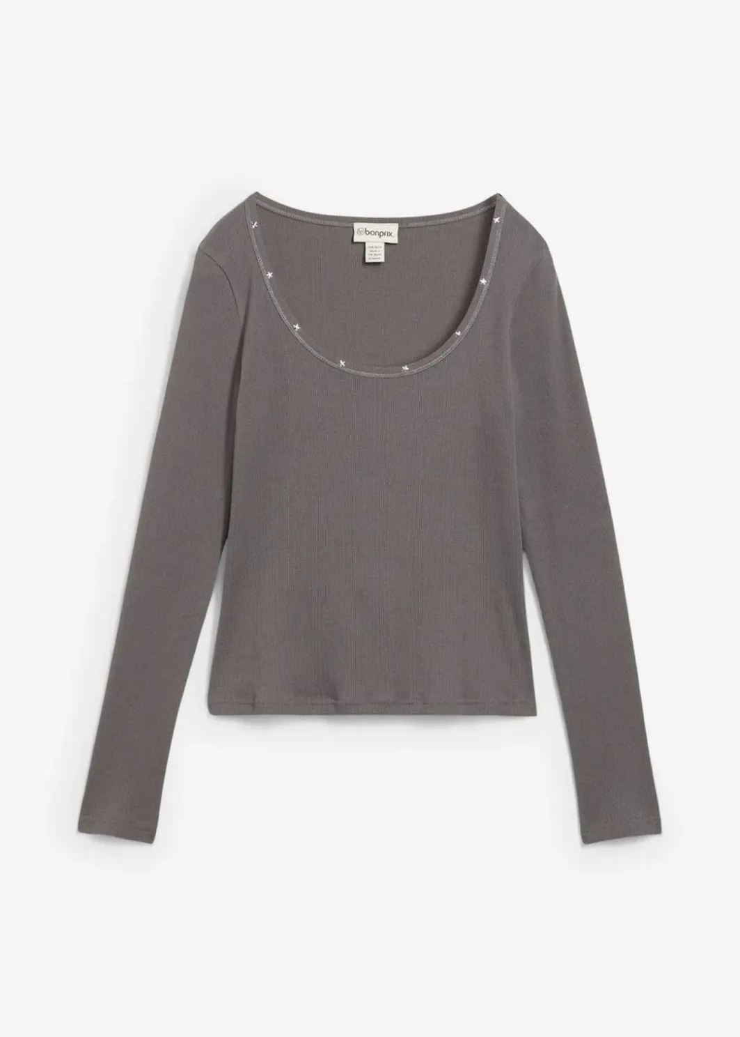 Discount Rippshirt aus reiner Bio-Baumwolle Damen Shirts & Tops|Nachhaltigere Materialien