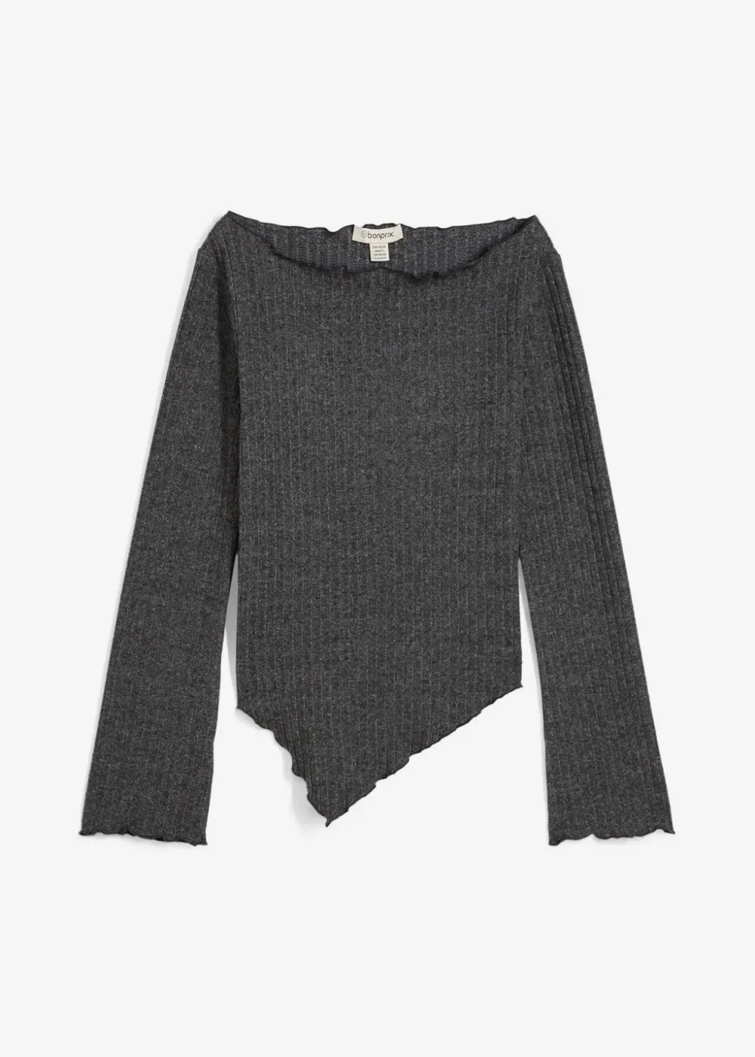 Damen bonprix Shirts & Tops|Rippshirt aus softem Viskose-Mix