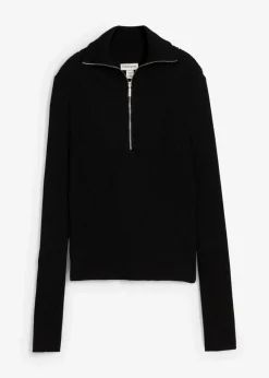 Damen bonprix Shirts & Tops|Nachhaltigere Materialien|Rippshirt aus softem Viskose-Mix