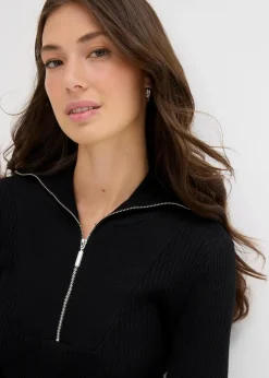 Damen bonprix Shirts & Tops|Nachhaltigere Materialien|Rippshirt aus softem Viskose-Mix