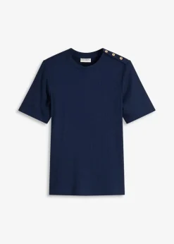 Damen bonprix Shirts & Tops|Rippshirt aus softem Viskose-Mix