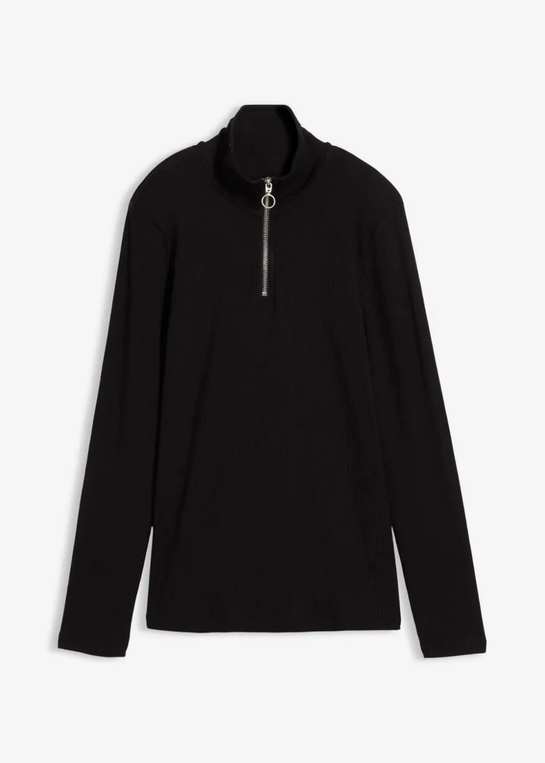 Damen bonprix Shirts & Tops|Rippshirt aus softem Viskose-Mix