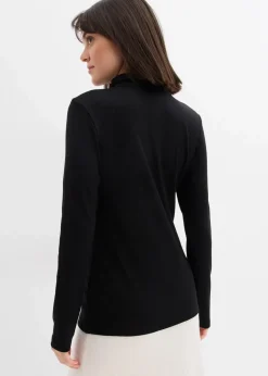 Damen bonprix Shirts & Tops|Rippshirt aus softem Viskose-Mix