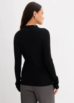 Damen bonprix Shirts & Tops|Rippshirt aus Viskose-Mix
