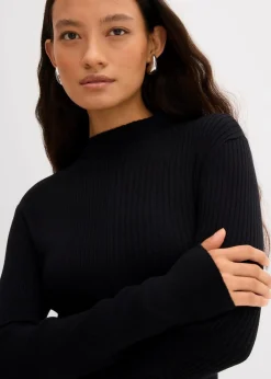 Damen bonprix Shirts & Tops|Rippshirt aus Viskose-Mix