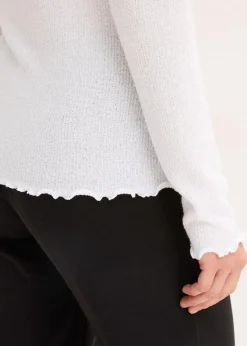Damen bonprix Shirts & Tops|Rippshirt aus Viskose-Mix