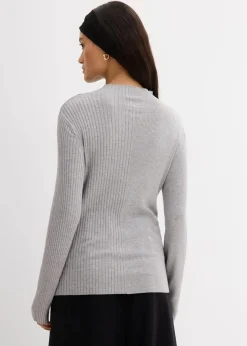 Damen bonprix Shirts & Tops|Rippshirt aus Viskose-Mix