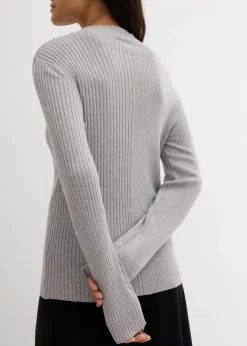Damen bonprix Shirts & Tops|Rippshirt aus Viskose-Mix