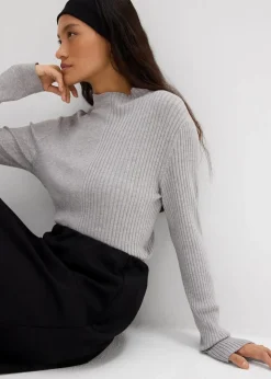 Damen bonprix Shirts & Tops|Rippshirt aus Viskose-Mix