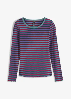 Hot Rippshirt gestreift aus Bio-Baumwolle Damen Shirts & Tops