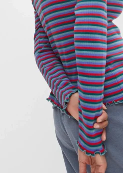 Hot Rippshirt gestreift aus Bio-Baumwolle Damen Shirts & Tops