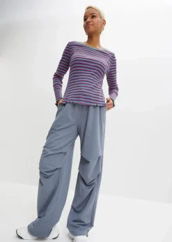 Hot Rippshirt gestreift aus Bio-Baumwolle Damen Shirts & Tops