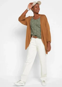 Sale Ripp-Shirt mit Blumendruck, Halbarm Damen Shirts & Tops