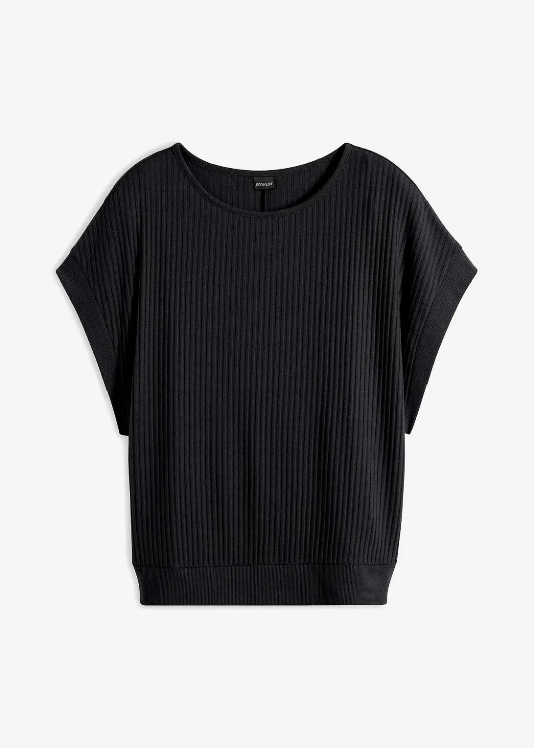 Damen bonprix Shirts & Tops|Rippshirt mit Fledermausärmeln