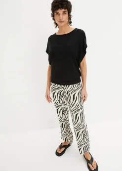 Damen bonprix Shirts & Tops|Rippshirt mit Fledermausärmeln