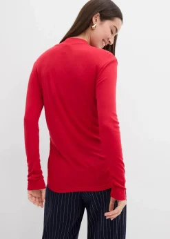 Damen bonprix Shirts & Tops|Rippshirt mit Raffung