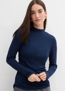 Damen bonprix Shirts & Tops|Rippshirt mit Raffung