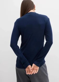 Damen bonprix Shirts & Tops|Rippshirt mit Raffung