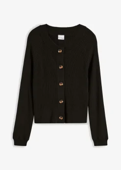 Clearance Ripp-Strickjacke in Viskose-Mix Damen Pullover & Strickjacken|Strickmode