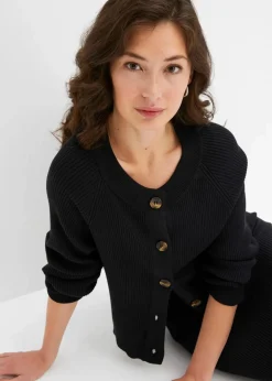 Clearance Ripp-Strickjacke in Viskose-Mix Damen Pullover & Strickjacken|Strickmode