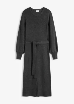 Best Ripp-Strickkleid aus fließendem Viskose-Mix Damen Kleider|Strickmode