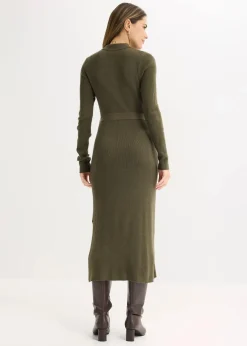 Damen bonprix Bekleidung·Umstandsmode|Strickmode|Ripp-Strickkleid aus Viskose-Mix