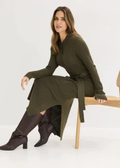 Damen bonprix Bekleidung·Umstandsmode|Strickmode|Ripp-Strickkleid aus Viskose-Mix