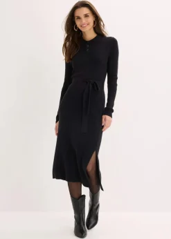 Damen bonprix Bekleidung·Umstandsmode|Strickmode|Ripp-Strickkleid aus Viskose-Mix