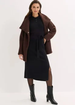 Damen bonprix Bekleidung·Umstandsmode|Strickmode|Ripp-Strickkleid aus Viskose-Mix