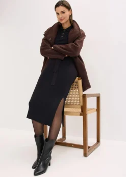 Damen bonprix Bekleidung·Umstandsmode|Strickmode|Ripp-Strickkleid aus Viskose-Mix
