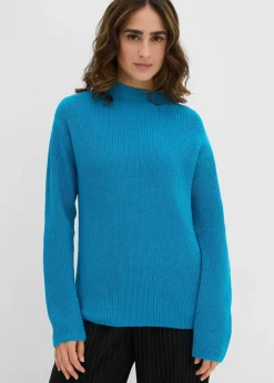 New Rippstrickpullover aus reiner Bio-Baumwolle Damen Bekleidung·Umstandsmode|Strickmode