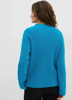 New Rippstrickpullover aus reiner Bio-Baumwolle Damen Bekleidung·Umstandsmode|Strickmode