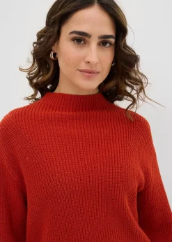 Rippstrickpullover aus reiner Bio-Baumwolle Damen Bekleidung·Umstandsmode|Strickmode