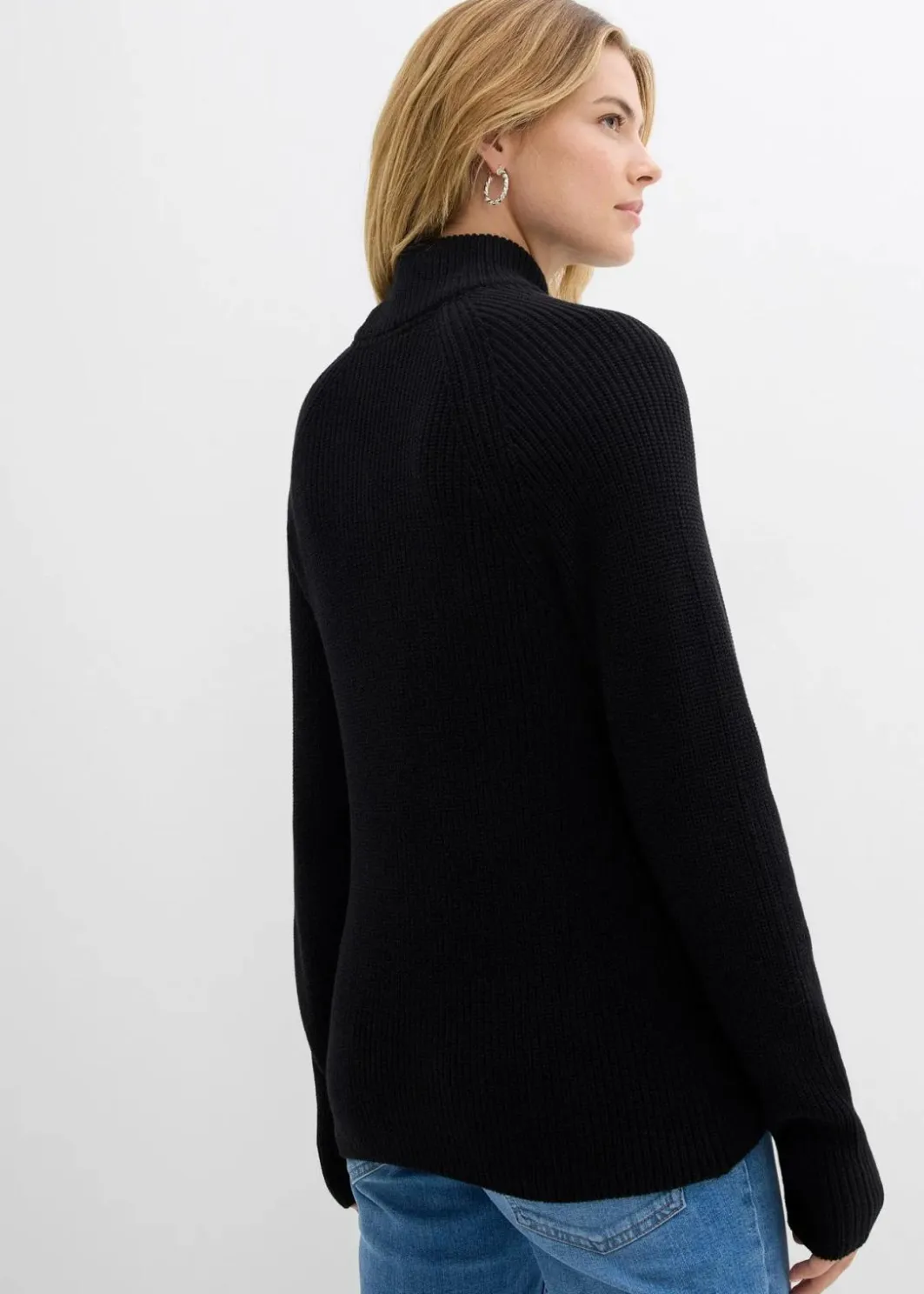 Damen bonprix Bekleidung·Umstandsmode|Strickmode|Rippstrickpullover aus reiner Bio-Baumwolle