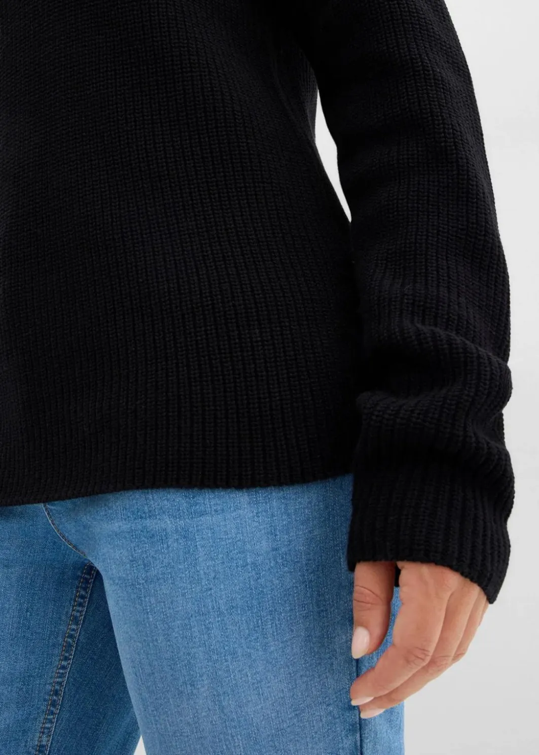 Damen bonprix Bekleidung·Umstandsmode|Strickmode|Rippstrickpullover aus reiner Bio-Baumwolle