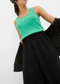 Damen bonprix Unterhemden|Basics|Ripp-Top aus reiner Bio-Baumwolle