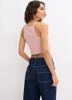 Damen bonprix Nachhaltigere Materialien|Shirts & Tops|Ripp-Top aus reiner Bio-Baumwolle