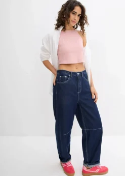 Damen bonprix Nachhaltigere Materialien|Shirts & Tops|Ripp-Top aus reiner Bio-Baumwolle