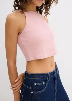 Damen bonprix Nachhaltigere Materialien|Shirts & Tops|Ripp-Top aus reiner Bio-Baumwolle