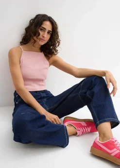 Damen bonprix Nachhaltigere Materialien|Shirts & Tops|Ripp-Top aus reiner Bio-Baumwolle