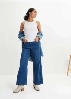 Online Ripp-Top aus reiner Bio-Baumwolle (2er Pack) Damen Nachhaltigere Materialien|Shirts & Tops