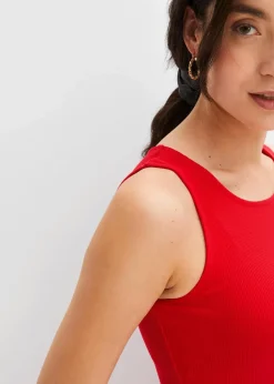 Damen bonprix Nachhaltigere Materialien|Shirts & Tops|Ripp-Top aus reiner Bio-Baumwolle (2er Pack)