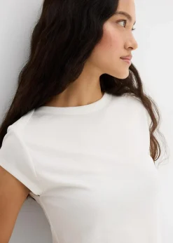 Outlet Ripp-Top aus softem Modal-Mix Damen Shirts & Tops
