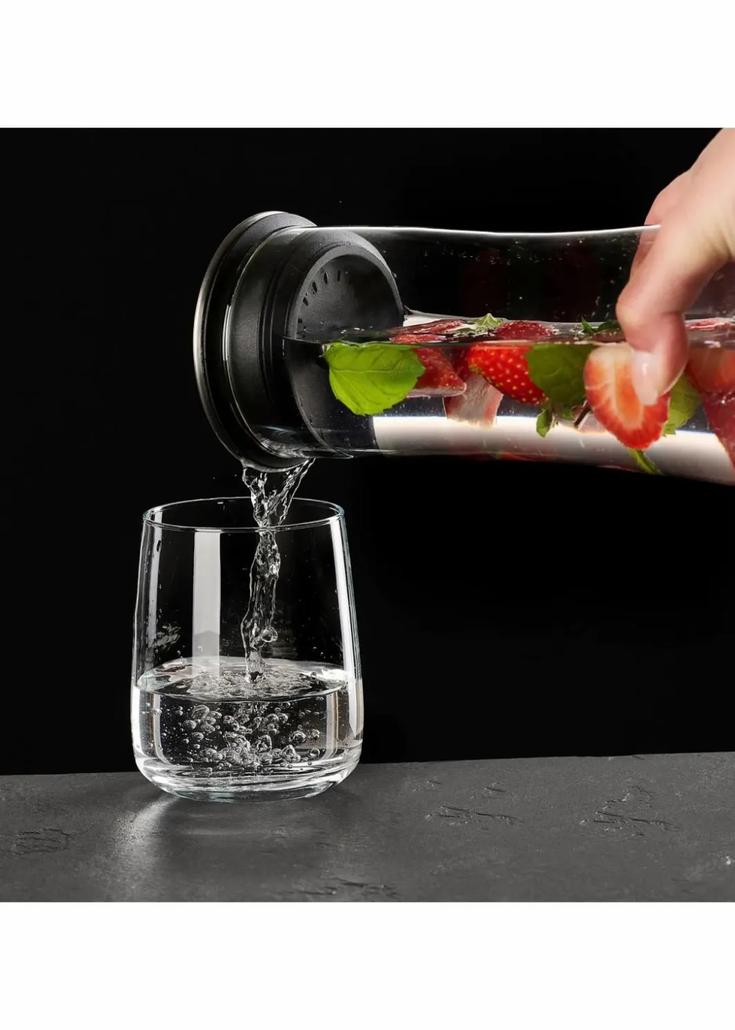 Ritzenhoff & Breker Geschirr & Servieren|Wohnaccessoires|Wasserkaraffe 1 L mit Edelstahl-Kühlstab