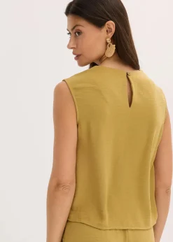Damen bonprix Shirts & Tops|Blusen & Tuniken|Ärmelloses Blusentop mit Knoten