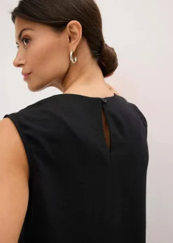 Damen bonprix Bekleidung·Jacken & Mäntel|Blusen & Tuniken|Ärmelloses Blusentop mit Knoten