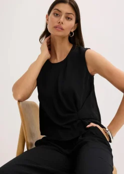 Damen bonprix Bekleidung·Jacken & Mäntel|Blusen & Tuniken|Ärmelloses Blusentop mit Knoten