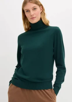 Damen bonprix Pullover & Strickjacken|Basics|Rollkragenpullover