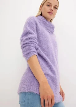 Online Rollkragenpullover aus weichem Federgarn Damen Bekleidung·Umstandsmode|Pullover & Strickjacken